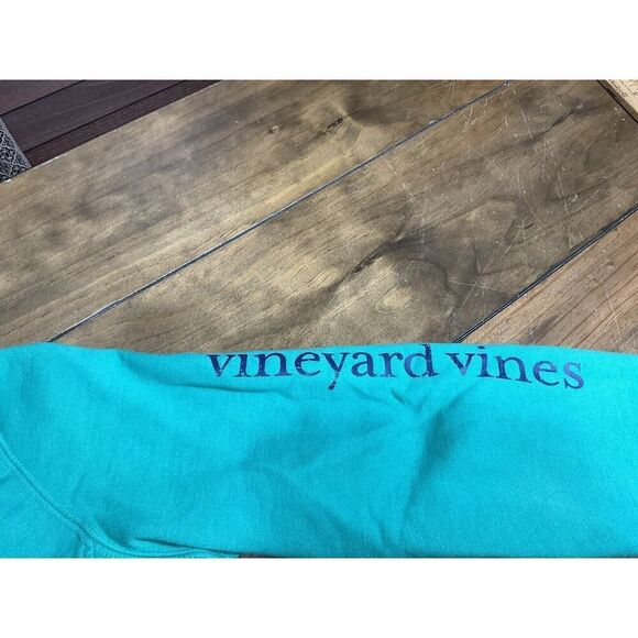 VINEYARD VINES WOMANS VINTAGE WHALE FLEECE 1/4 ZIP SHEP SWEATER SIZE LARGE - Picture 9 of 11